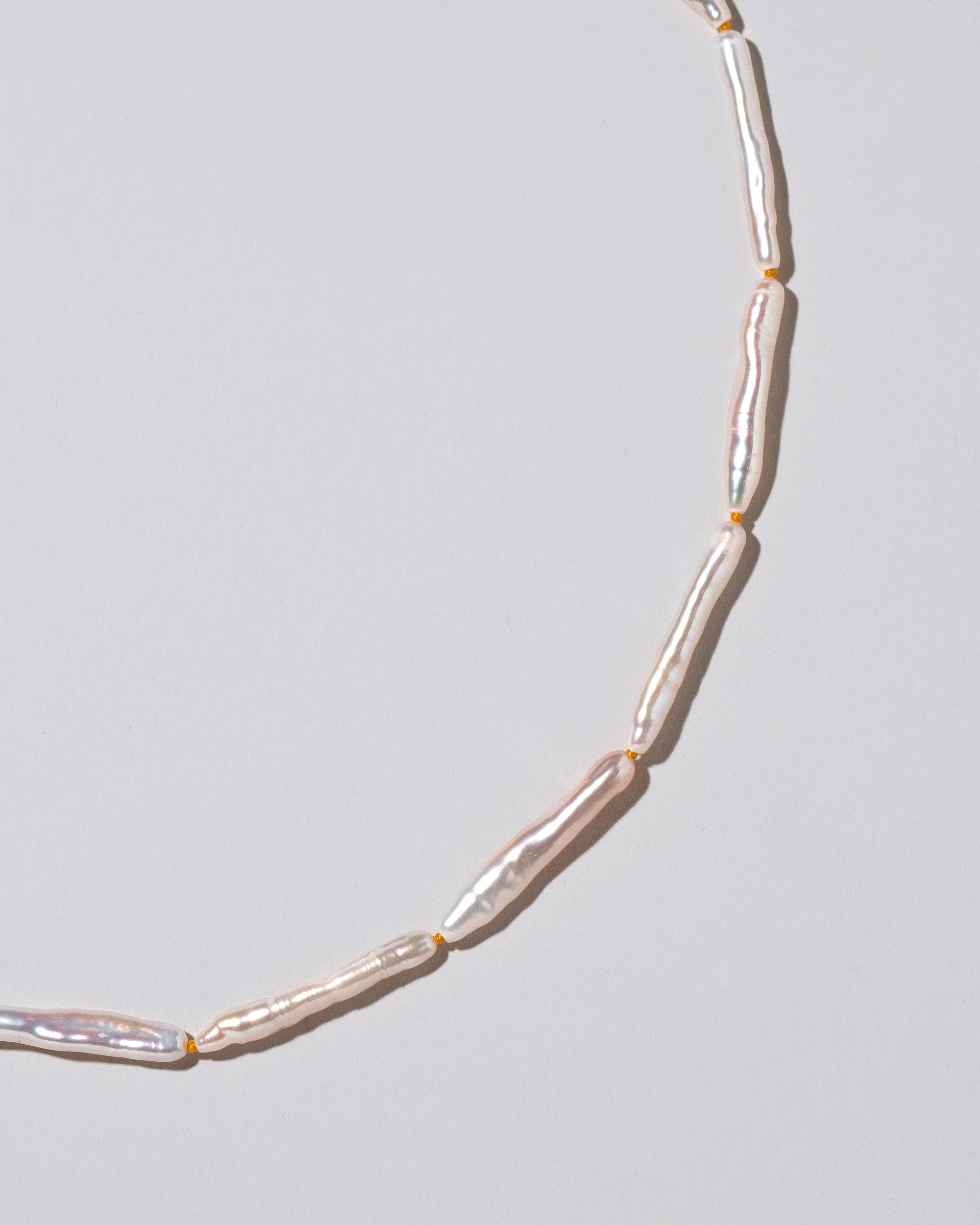 Stick Pearl Strand Necklace - Natural - Image 2