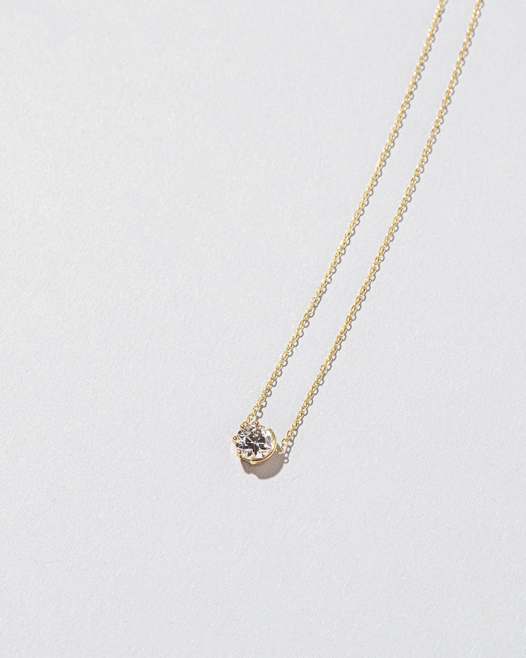 Sun & Moon Necklace - White Diamond