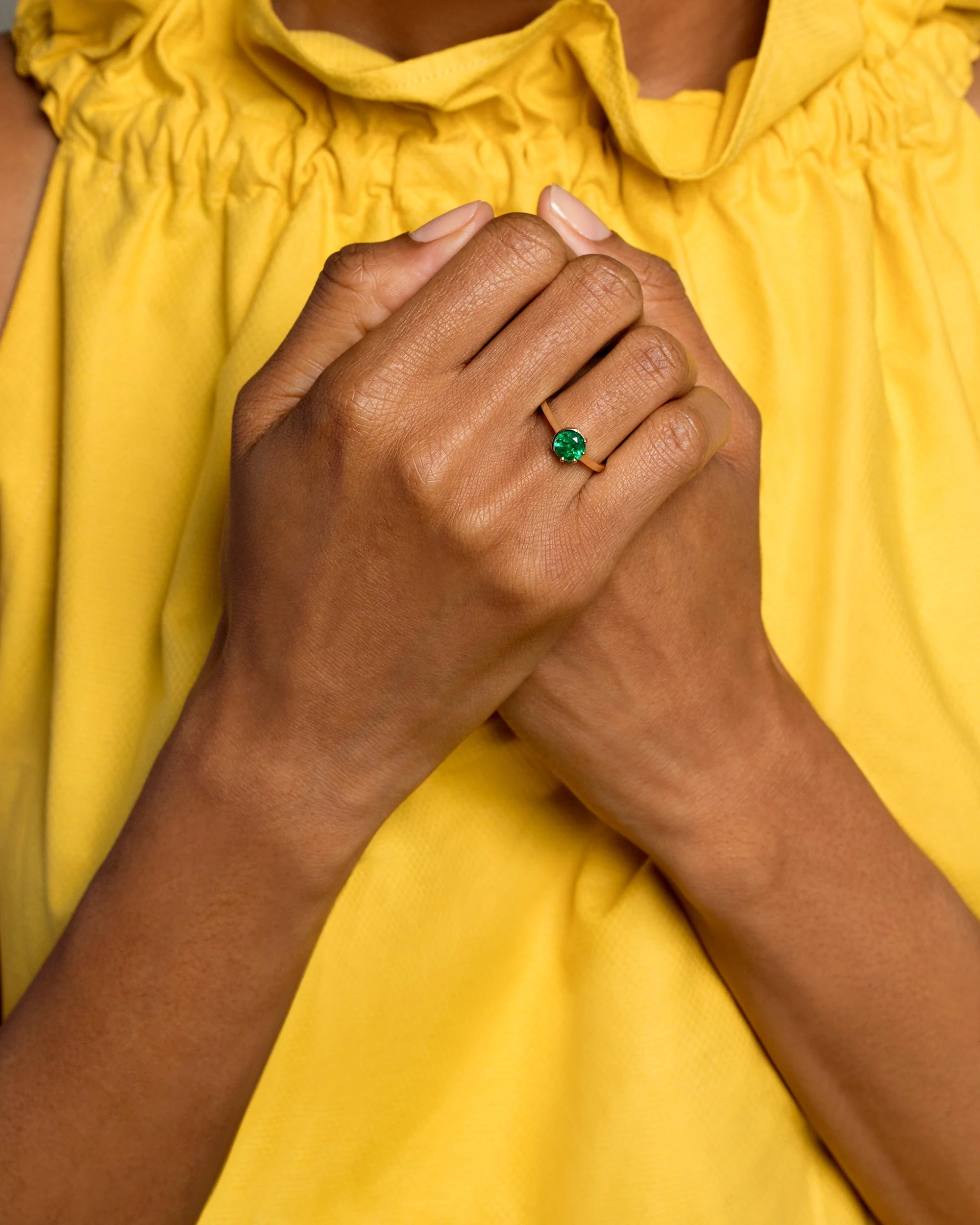 Sun & Moon Ring - Emerald - Image 4