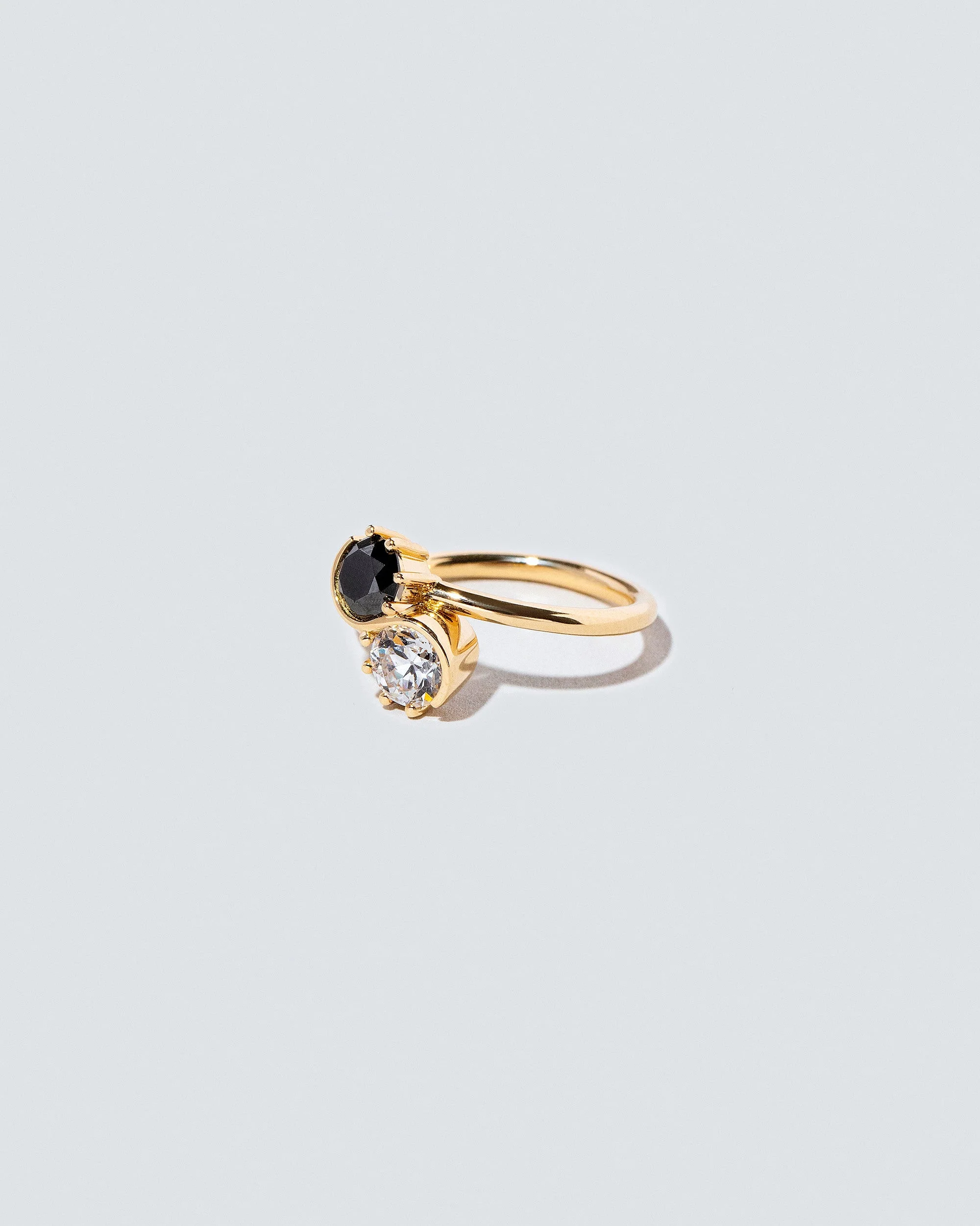 Sun & Moon Union Ring - Black & White Diamond - Image 2