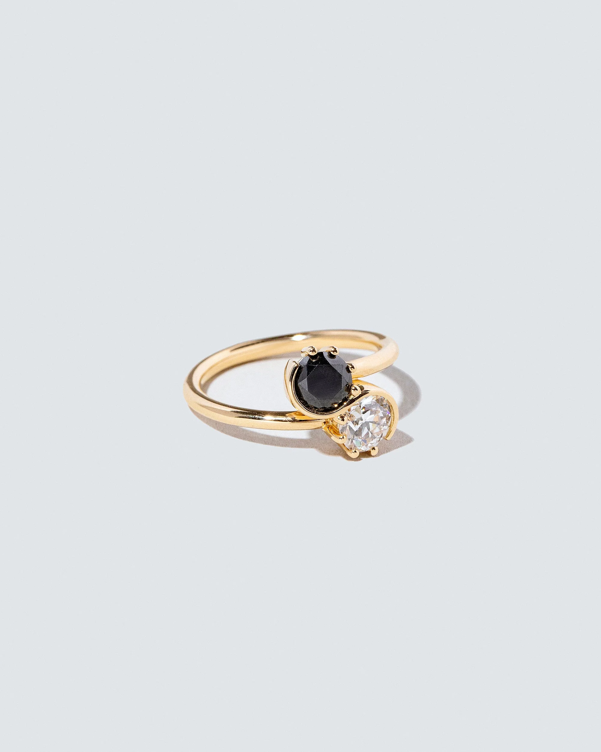 Sun & Moon Union Ring - Black & White Diamond - Image 3
