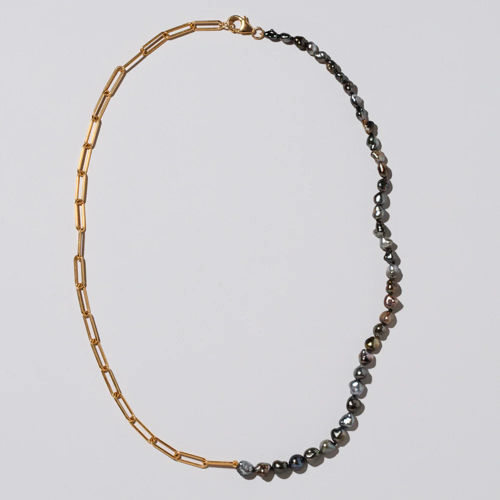 Tahitian Pearl Long Oval Necklace - Image 2