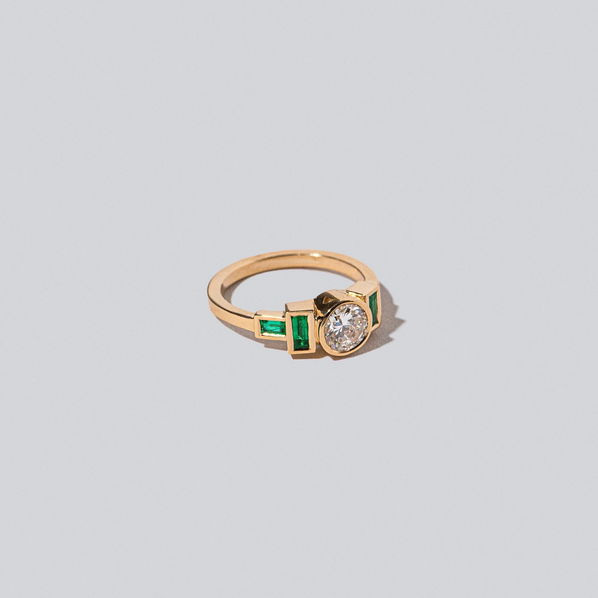 Third Eye Ring - Diamond & Emerald - Image 3