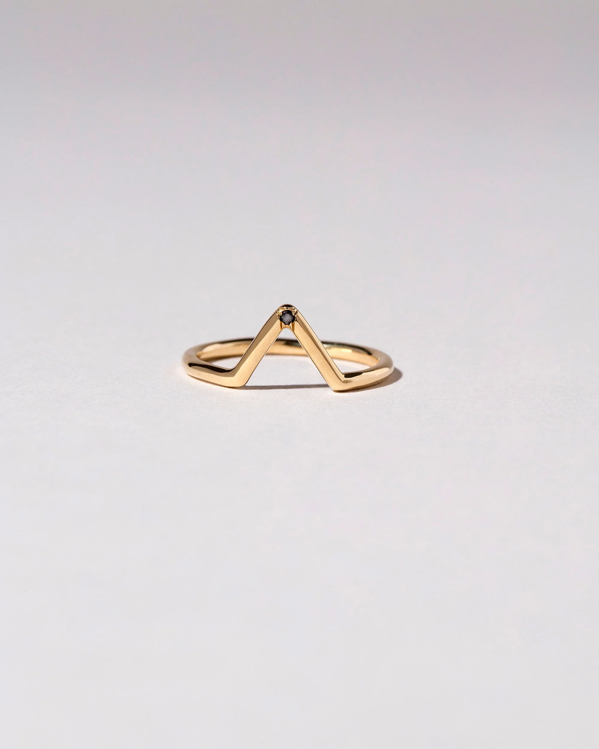 Triangle Band - Single Burnish-Set Stone