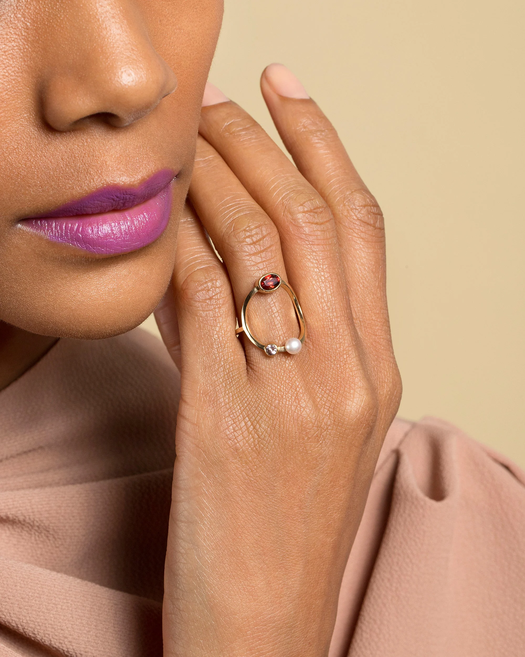 Trilogy Ring - Garnet - Image 4