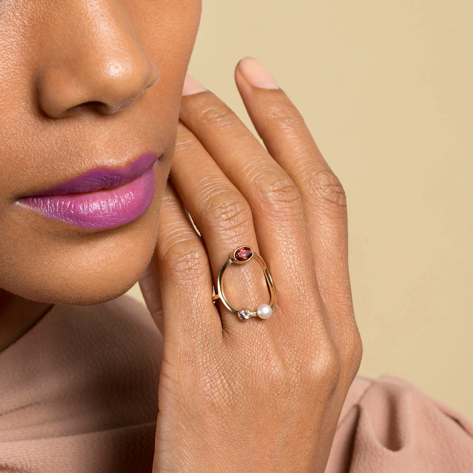 Trilogy Ring - Garnet - Image 5