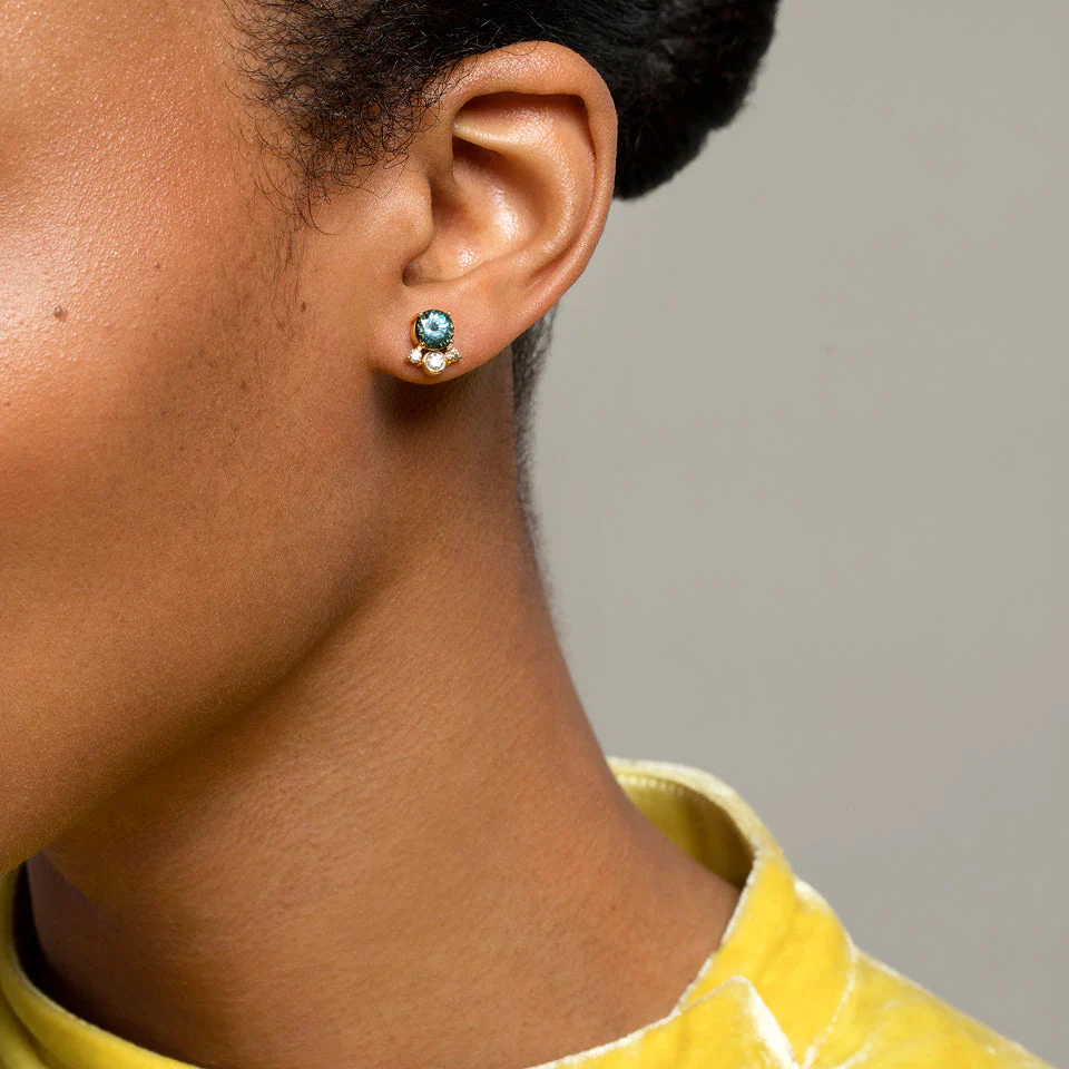 Vega Earrings - Blue Sapphire - Image 3