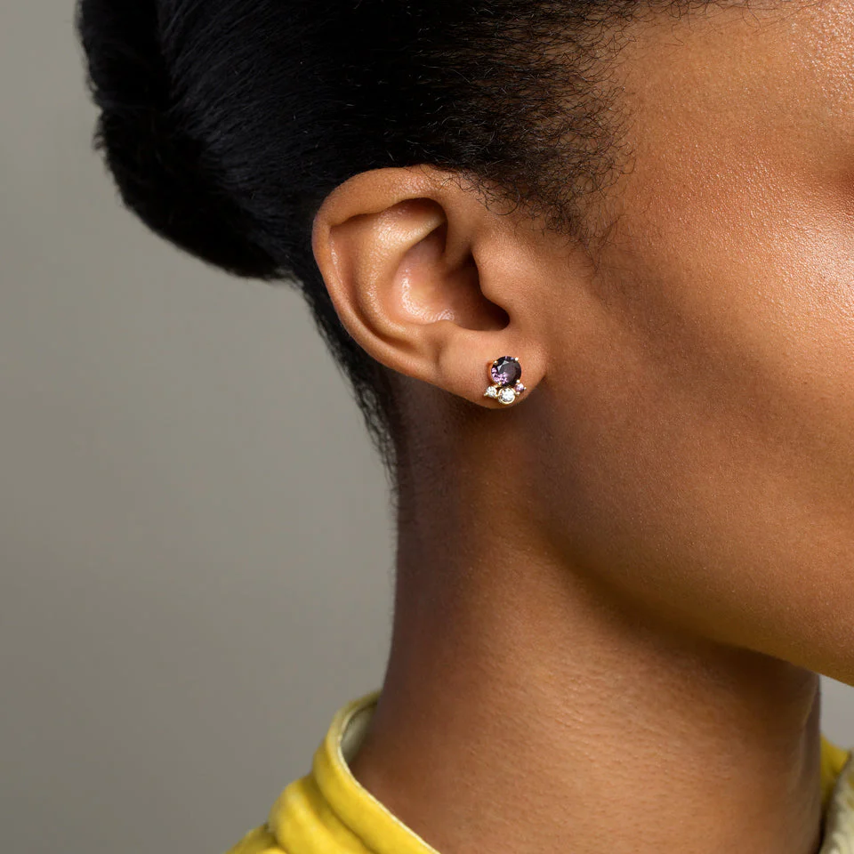 Vega Earrings - Dark Spinel - Image 3