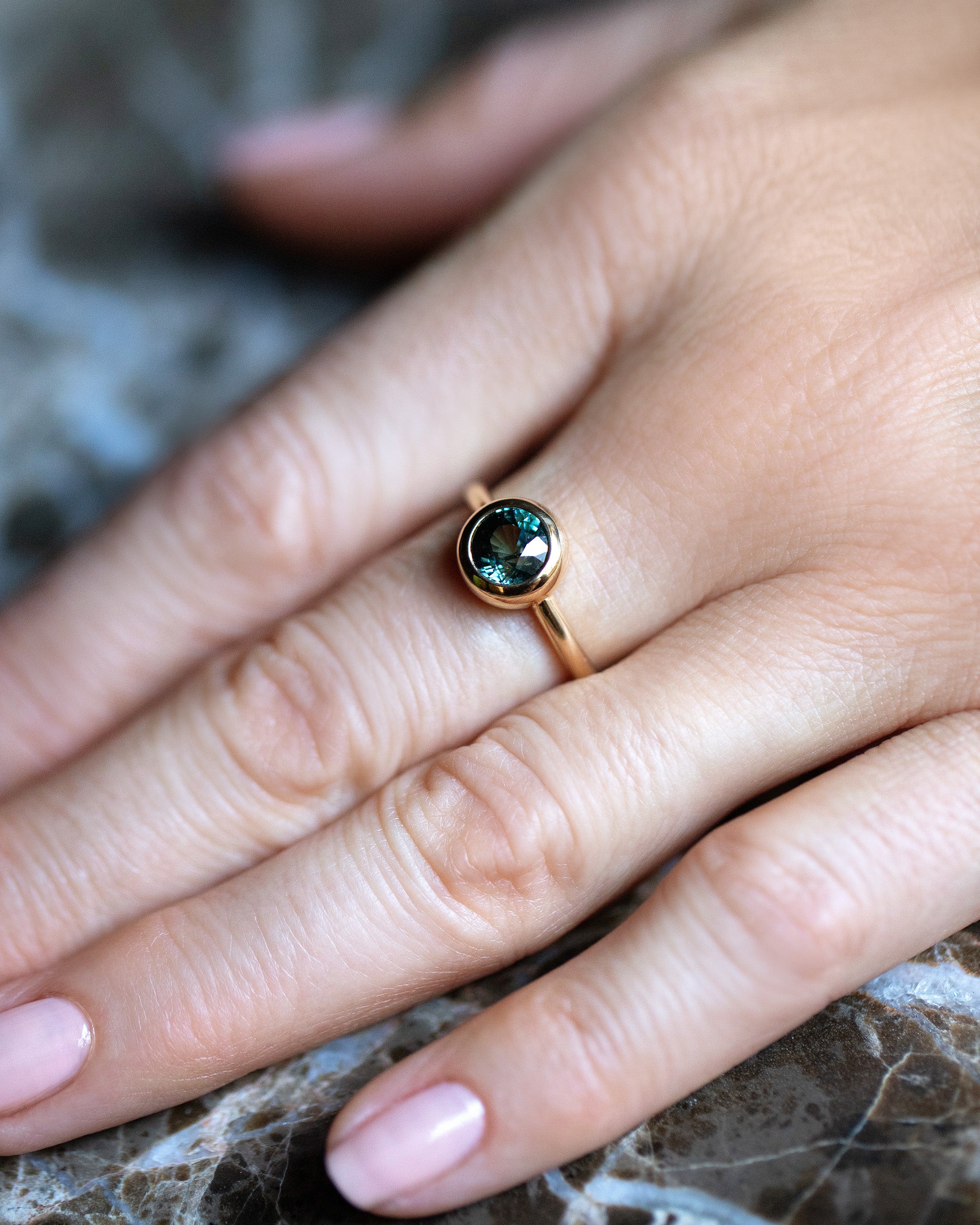 Wellspring Ring - Teal Sapphire - Image 4