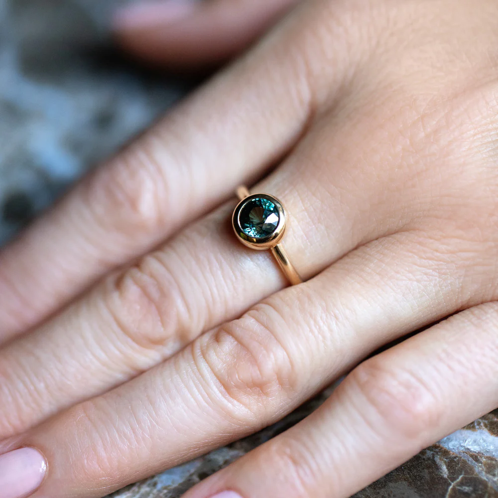 Wellspring Ring - Teal Sapphire - Image 5