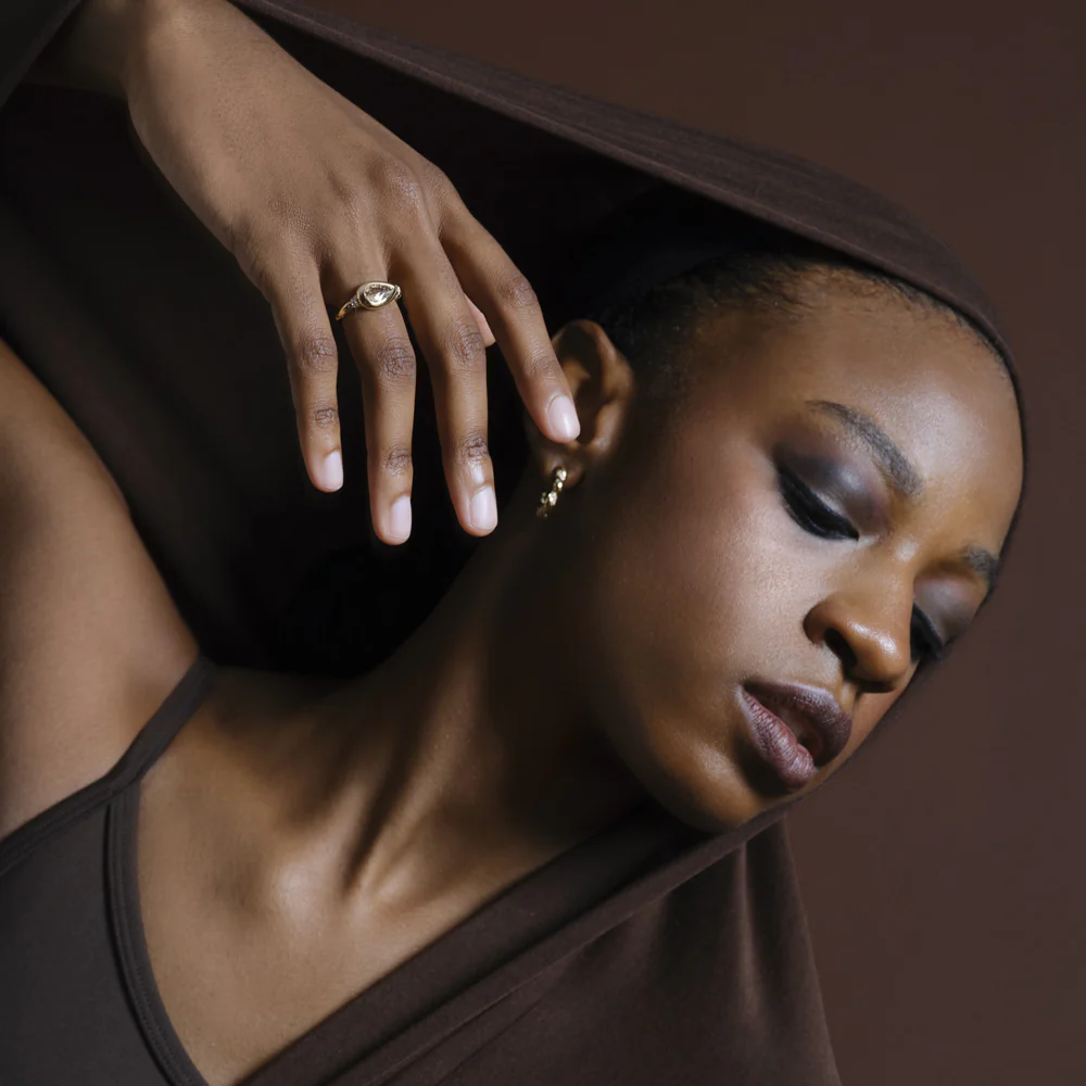 Two Tone Wrapped Hoop Earrings - Image 5