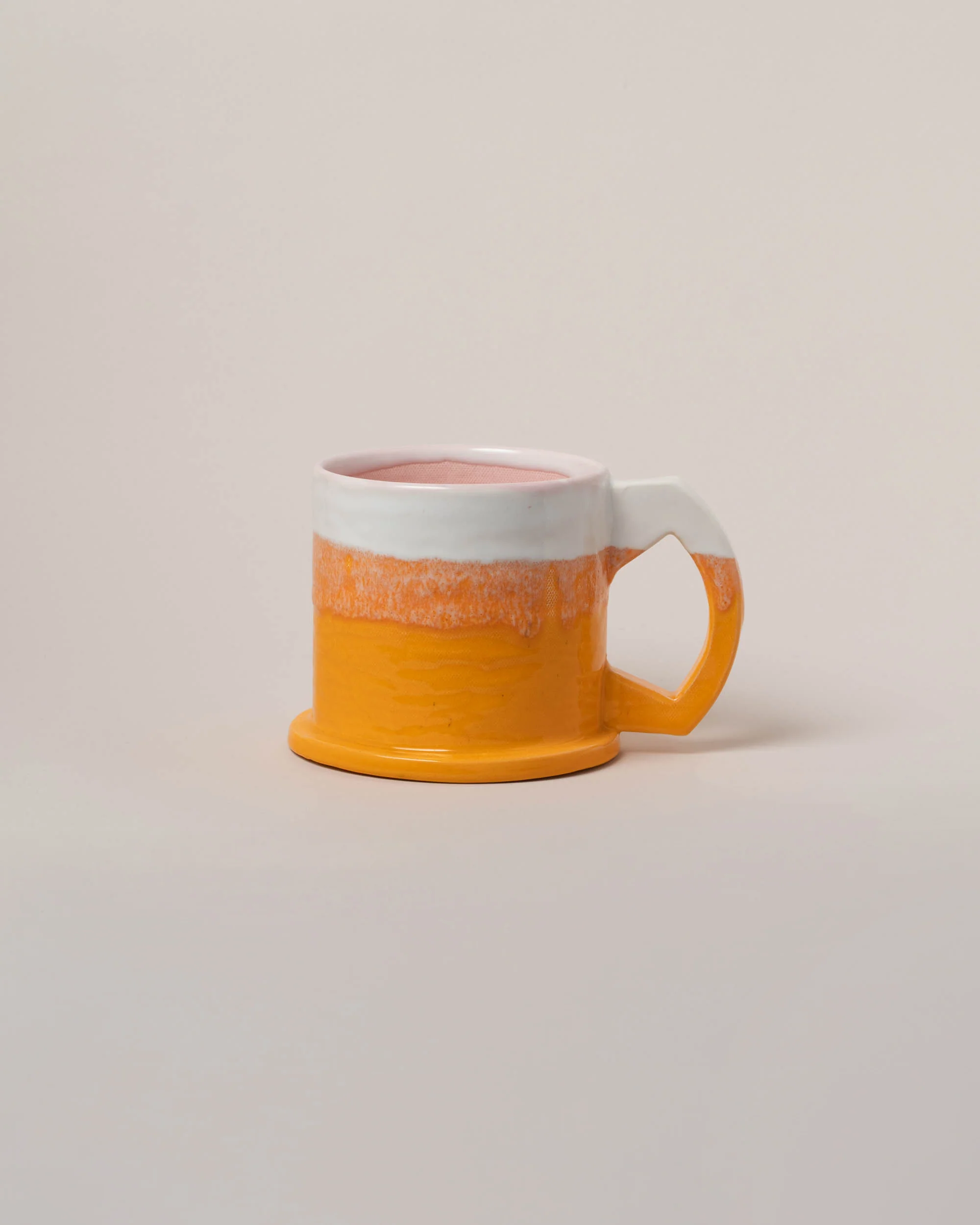XL Double Dip Mug - White & Orange